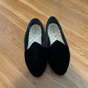 Birdies black velvet flats size 9